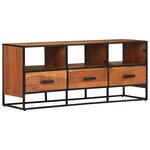 vidaXL Meuble TV 110x30x45 cm Bois d'acacia massif