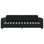 vidaXL Lit de jour avec lit gigogne noir 90x200 cm velours