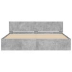 vidaXL Cadre de lit sans matelas gris béton 160x200 cm