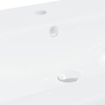 vidaXL Lavabo encastré avec robinet 81x39x18 cm céramique blanc