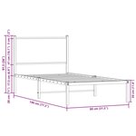 vidaXL Cadre de lit en métal sans matelas chêne sonoma 75x190 cm