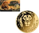 Pièce de monnaie en Or 3000 Francs g 0.031 (1/1000 oz) Millésime 2024 Gold Gift AFRICAN LION 1/1000
