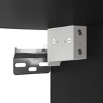 vidaXL Ensemble de meubles salle de bain 3 Pièces noir bois d'ingénierie