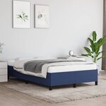 vidaXL Cadre de lit sans matelas bleu 120x190 cm tissu