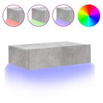 vidaXL Meuble TV avec éclairage LED gris béton 60x35x15 5 cm
