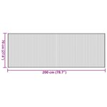 vidaXL Tapis rectangulaire marron 70x200 cm bambou
