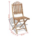 vidaXL Ensemble à manger d'extérieur pliable 5 Pièces Bambou