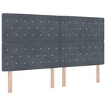 vidaXL Lit Box Spring avec Matelas & Banc Gris Foncé 180x200 cm Velours