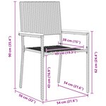 vidaXL Ensemble de salle à manger 5 pièces Noir Poly Rattan