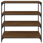 vidaXL Bibliothèque Chêne brun 100x33x100cm Bois d'ingénierie et acier