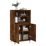 vidaXL Buffet haut Chêne fumé 60x36x110 cm Bois d'ingénierie