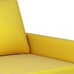vidaXL Ensemble de canapés 3 Pièces avec coussins jaune velours