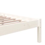 vidaXL Cadre de lit sans matelas blanc bois massif 150x200 cm