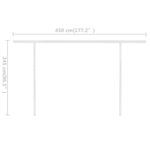 vidaXL Auvent manuel rétractable sur pied 500x300 cm Anthracite