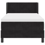 Lit Box Spring vidaXL avec Matelas Noir 100x200 cm Velours