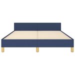 vidaXL Cadre de lit avec tête de lit Bleu 140 x 200 cm Tissu