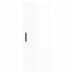 vidaXL Buffet haut Blanc brillant 34 5x34x180 cm Bois d'ingénierie