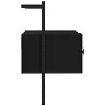 vidaXL Meuble TV mural noir 60 5x30x51 cm bois d'ingénierie