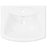 vidaXL Lavabo autoportant avec socle Céramique Blanc 580x470x200 mm