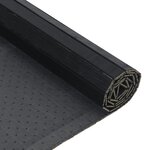 vidaXL Tapis rectangulaire noir 100x100 cm bambou