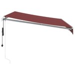 vidaXL Auvent rétractable automatique bordeaux 300x250 cm