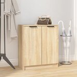 vidaXL Armoire à chaussures Chêne Sonoma 59x35x70 cm Bois d'ingénierie