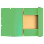 Lot De 3 Chemises À Élastiques 3 Rabats Carte Lustrée 400g/m2 - A4 - Nature - X 17 - Exacompta