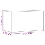 vidaXL Coffre de rangement Sonoma gris 84x42x46 cm Bois d'ingénierie