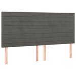 vidaXL Sommier à lattes de lit et matelas Gris foncé 180x200cm Velours