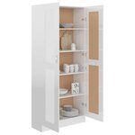 vidaXL Bibliothèque Blanc brillant 82 5x30 5x185 5cm Bois d'ingénierie