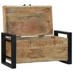 vidaXL Coffres de rangement 60x30x30cm en bois de manguier massif et métal