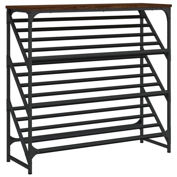 vidaXL Étagère à chaussures chêne marron 90x30x85 cm bois d'ingénierie