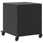 vidaXL Tables de chevet 2 Pièces noir 36x39x43 5 cm acier