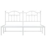 vidaXL Cadre de lit métal sans matelas et tête de lit blanc 183x213 cm