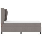 vidaXL Lit à Ressorts avec Matelas en Taupe  100x200 cm  Tissu