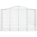 vidaXL Paniers à gabions arqués 25 Pièces 200x50x120/140 cm Fer galvanisé