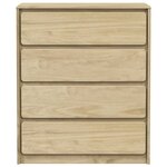 vidaXL Commode SAUDA chêne 76 5x39x91 cm bois de pin massif