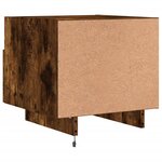 vidaXL Table de chevet avec lumières LED chêne fumé 40x39x37 cm