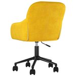 Chaise fauteuil siège pivotante de bureau informatique étude Jaune velours jaune 02_0024142