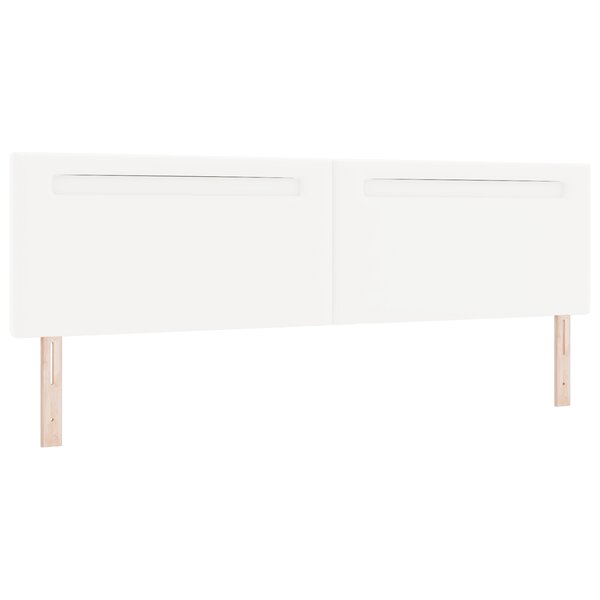 Tête de lit vidaXL Design simple Blanc pur 200 cm Similicuir