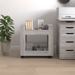 vidaXL Chariot de bureau Sonoma gris 60x45x60 cm Bois d'ingénierie