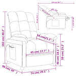 vidaXL Fauteuil de massage Gris foncé Tissu