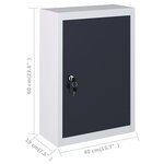 vidaXL Armoire à outils murale Style Industriel Métal Gris et noir