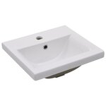 vidaXL Armoire d'évier avec lavabo intégré Blanc Aggloméré