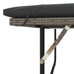 vidaXL Canapé de jardin 2 places avec coussins gris résine tressée
