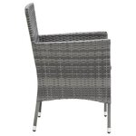 vidaXL Ensemble à manger de jardin coussins 7Pièces Résine tressée Gris