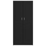 vidaXL Bibliothèque Noir 82 5x30 5x185 5 cm Bois d'ingénierie