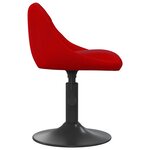 Vidaxl tabouret de bar rouge bordeaux velours