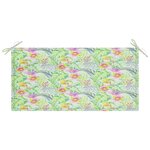 vidaXL Coussin de banc de jardin motif de feuilles 100x50x3 cm