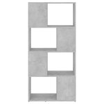 vidaXL Bibliothèque/Séparateur de pièce Gris béton 60x24x124 5 cm